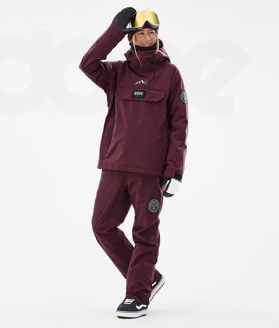 Burgundy Women's Dope Blizzard W Snowboard Jackets | NZ_D2339