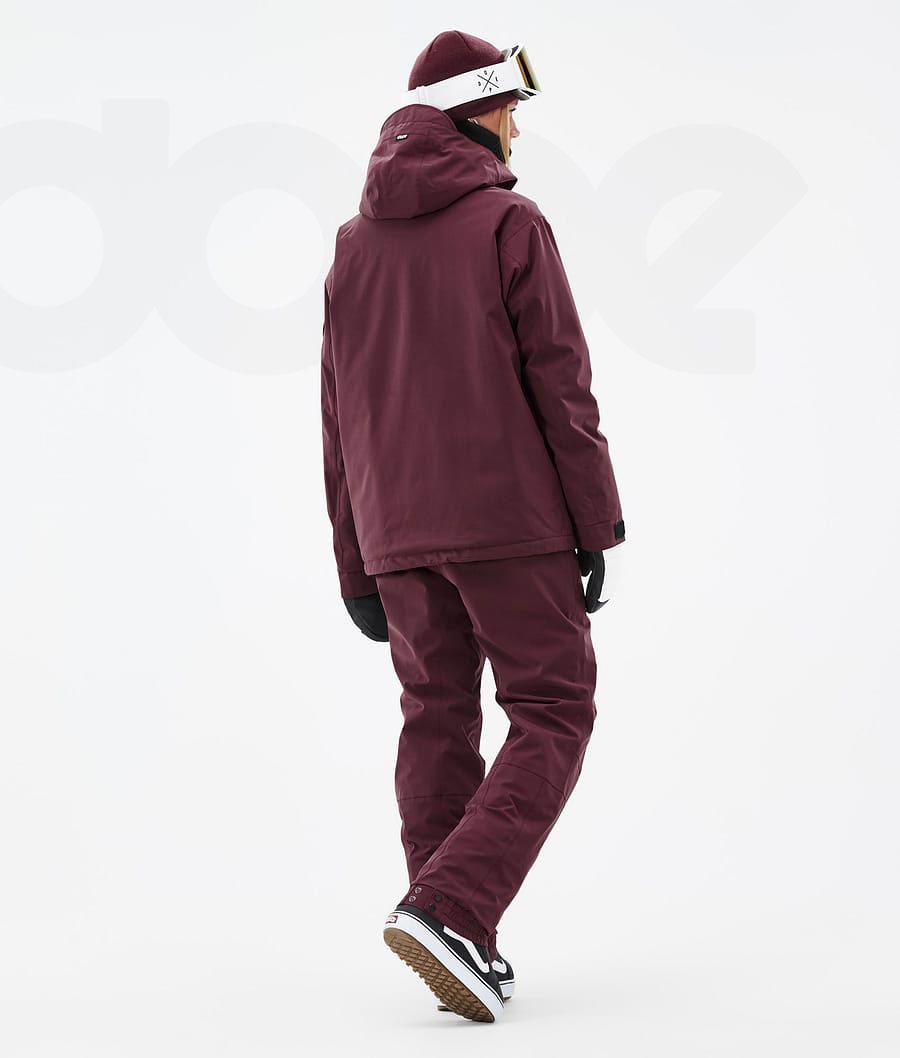 Burgundy Women's Dope Blizzard W Snowboard Jackets | NZ_D2339