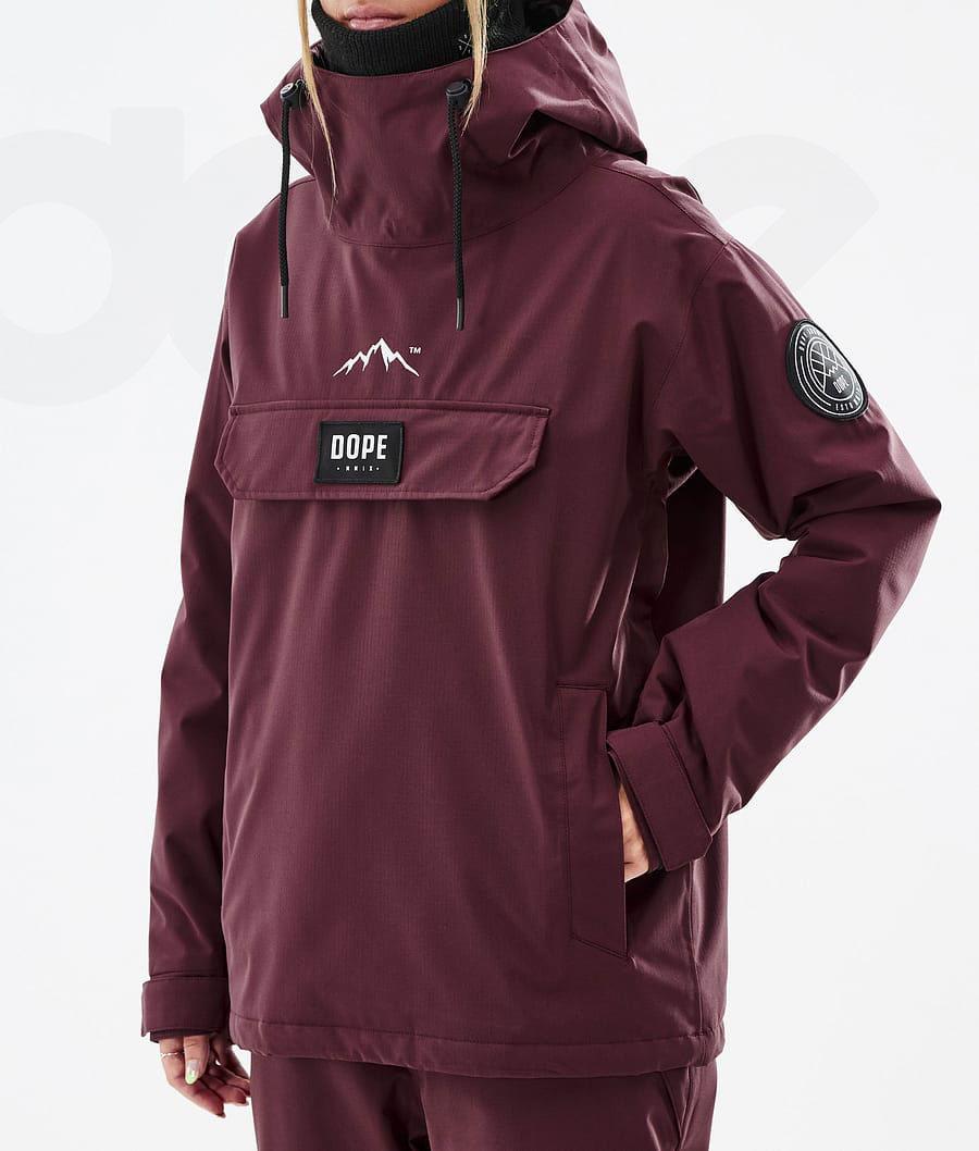 Burgundy Women's Dope Blizzard W Snowboard Jackets | NZ_D2339