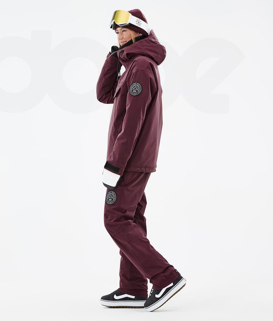 Burgundy Women's Dope Blizzard W Snowboard Jackets | NZ_D2339