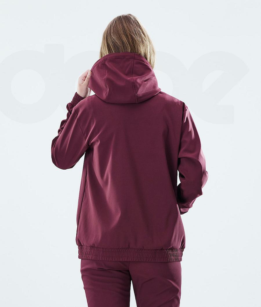 Burgundy Women's Dope Flight W Hoodies | NZ_D2003