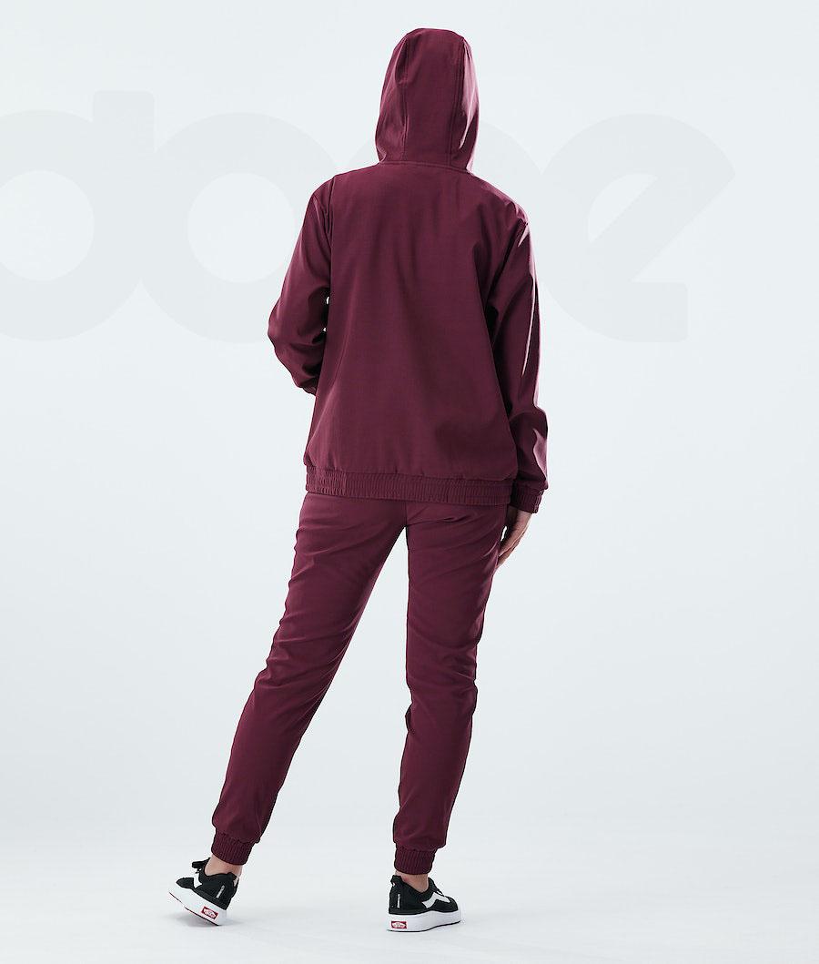 Burgundy Women's Dope Flight W Hoodies | NZ_D2003