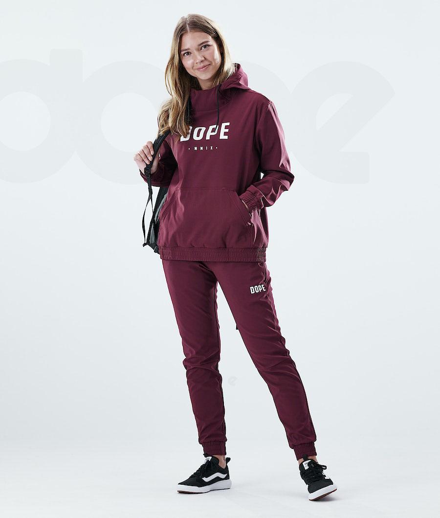 Burgundy Women's Dope Flight W Hoodies | NZ_D2003