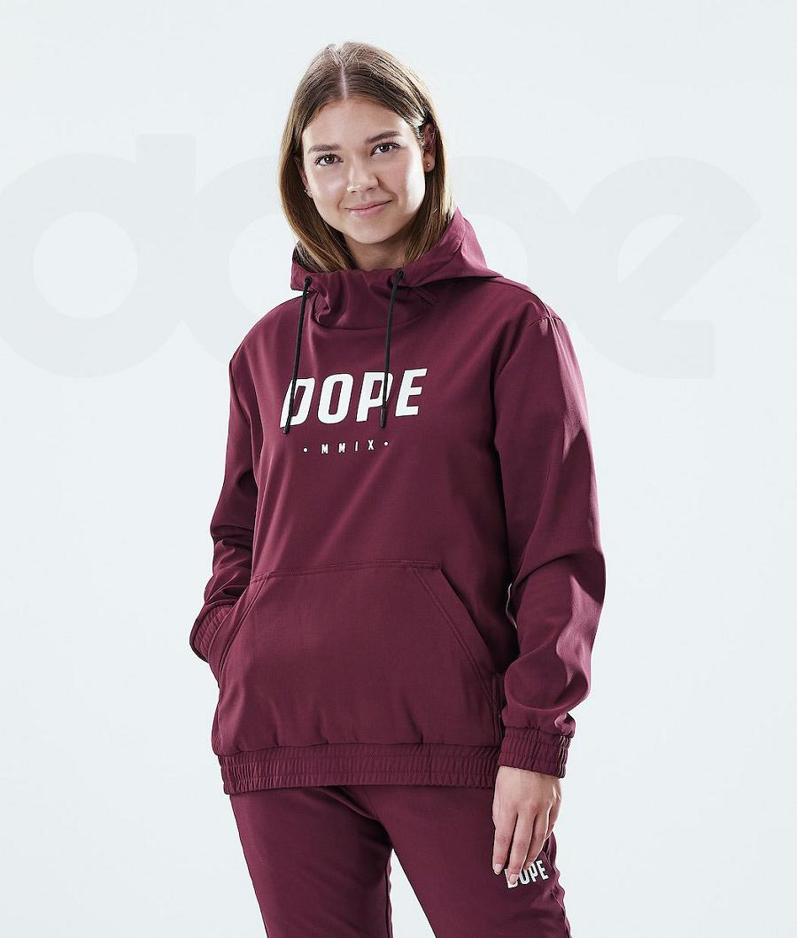 Burgundy Women\'s Dope Flight W Hoodies | NZ_D2003