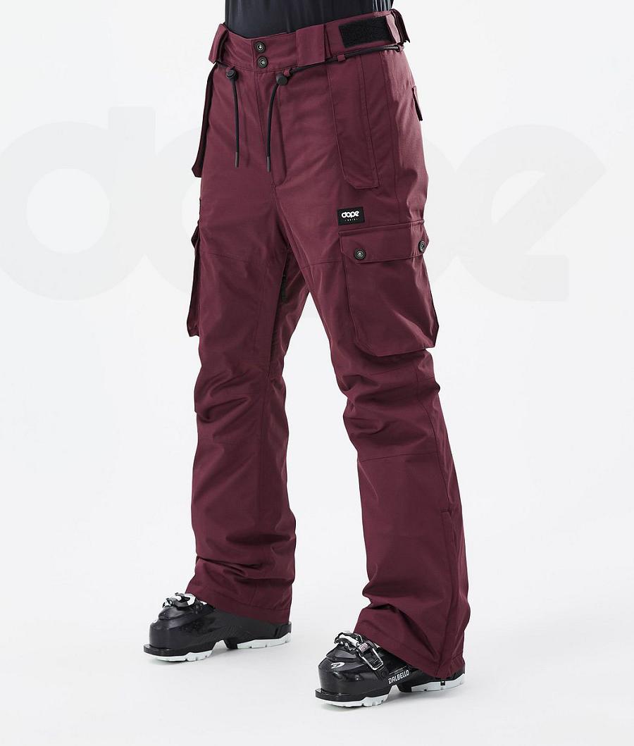 Burgundy Women\'s Dope Iconic W Ski Pants | NZ_D2532