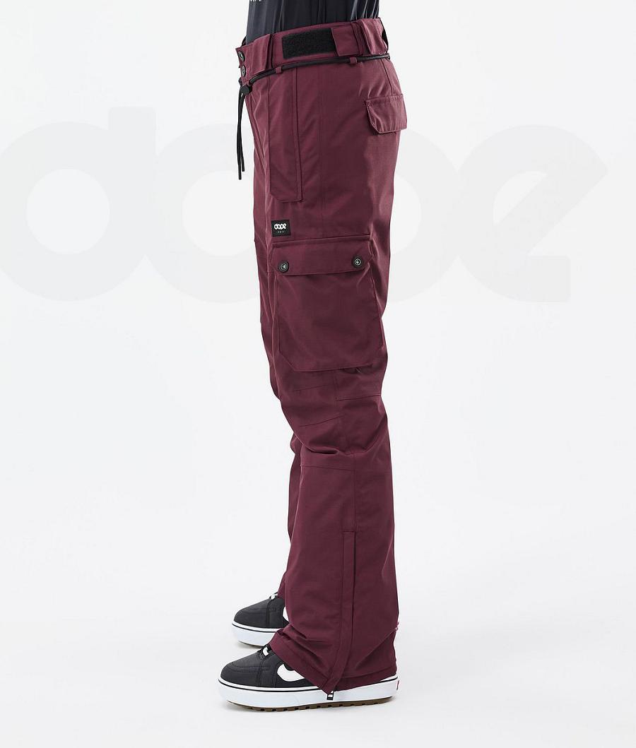 Burgundy Women's Dope Iconic W Snowboard Pants | NZ_D2415