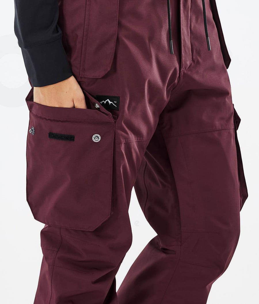 Burgundy Women's Dope Iconic W Snowboard Pants | NZ_D2415