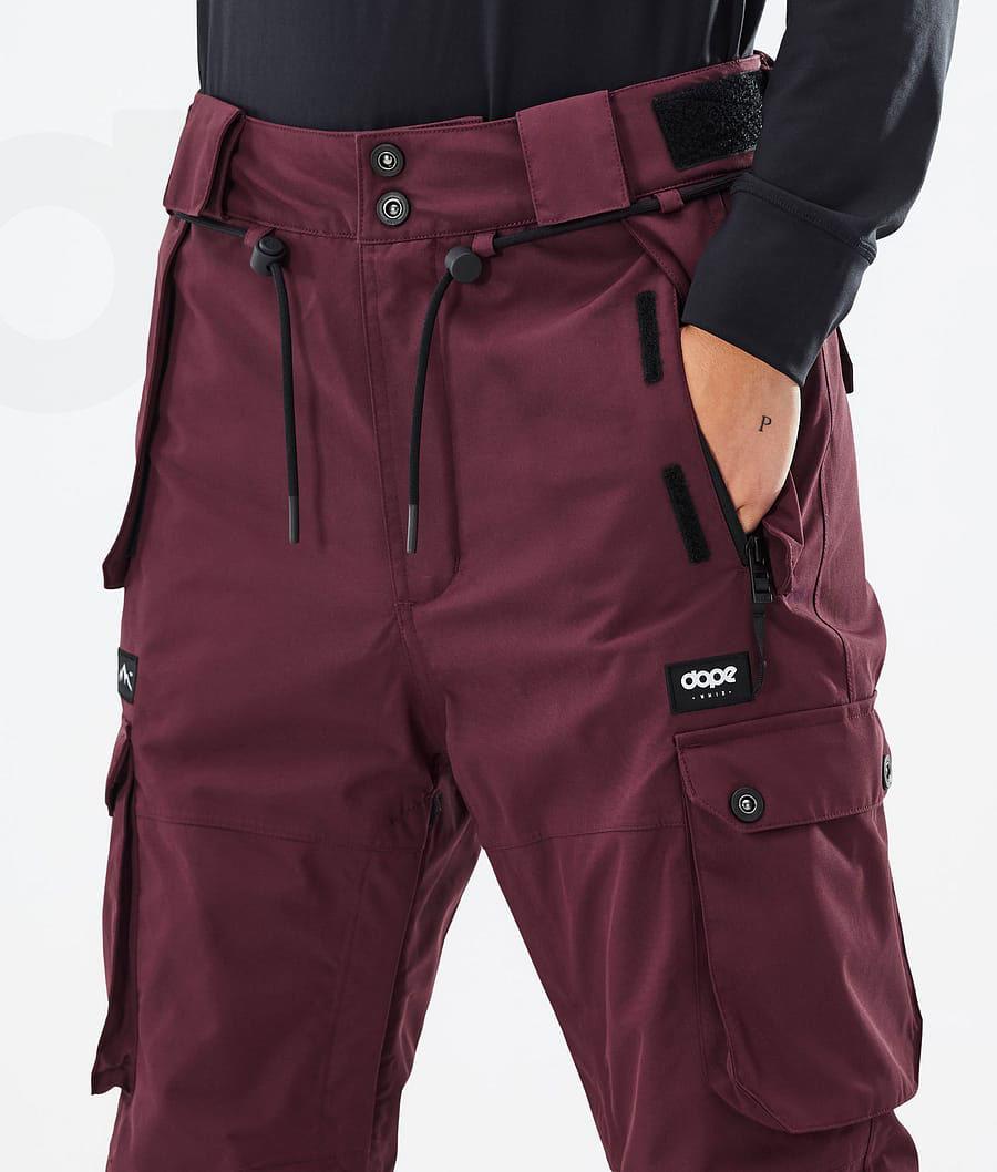 Burgundy Women's Dope Iconic W Snowboard Pants | NZ_D2415