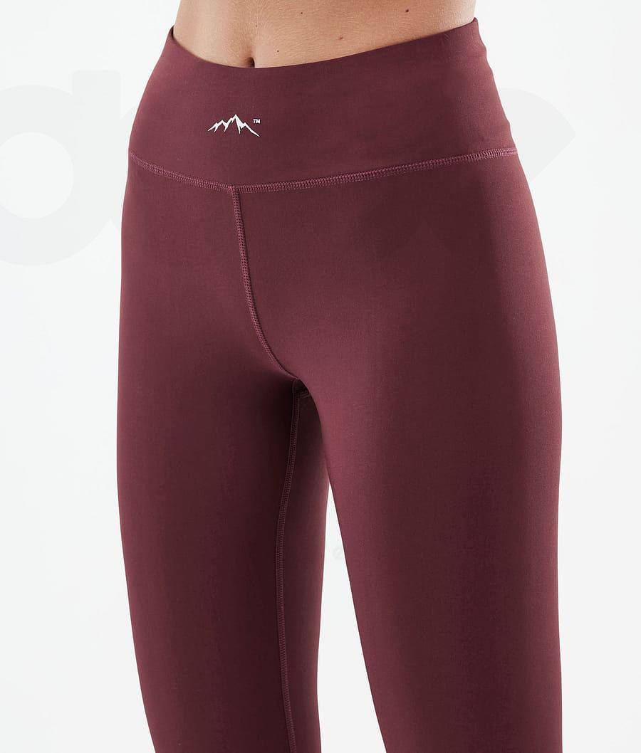 Burgundy Women's Dope Lofty Leggings | NZ_D1449