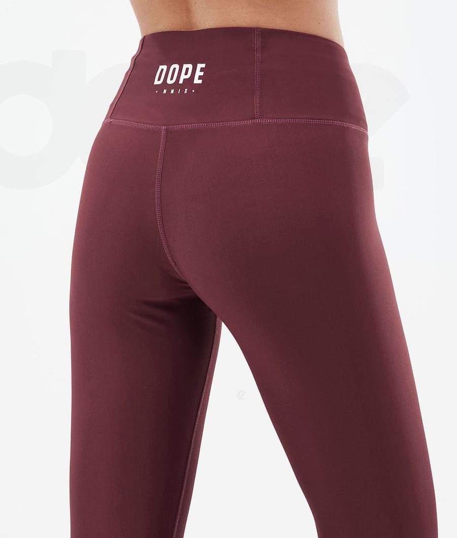 Burgundy Women's Dope Lofty Leggings | NZ_D1449