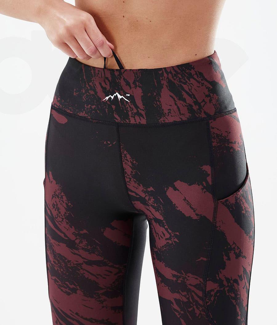 Burgundy Women's Dope Lofty Tech Leggings | NZ_D1253