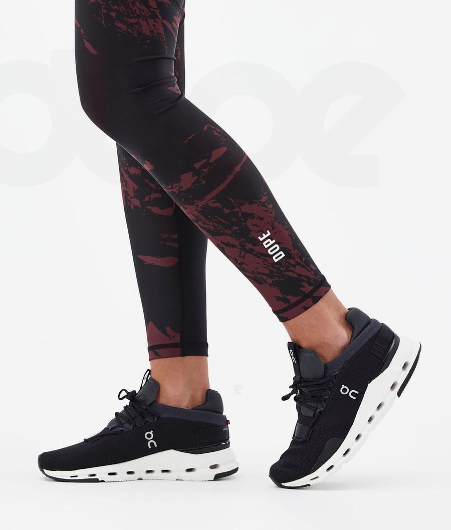Burgundy Women's Dope Lofty Tech Leggings | NZ_D1253