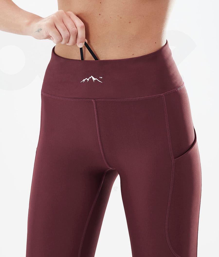 Burgundy Women's Dope Lofty Tech Leggings | NZ_D1830
