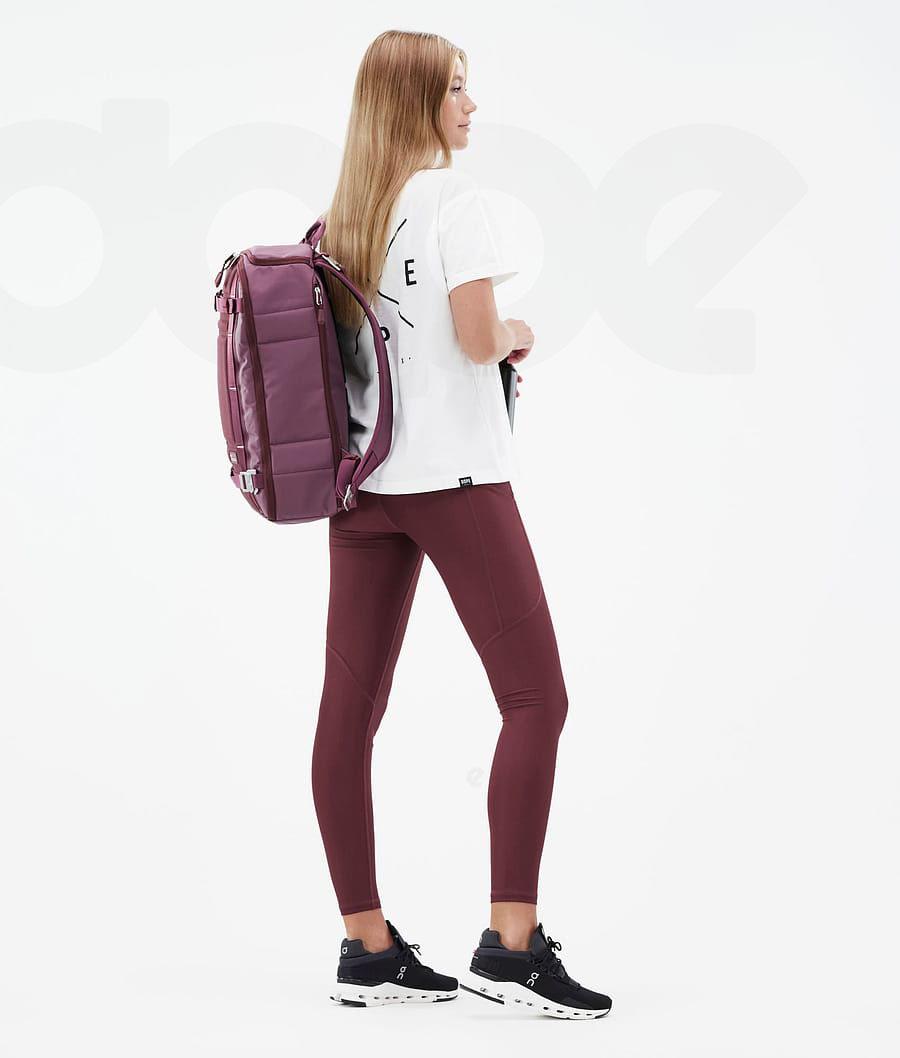 Burgundy Women's Dope Lofty Tech Leggings | NZ_D1830
