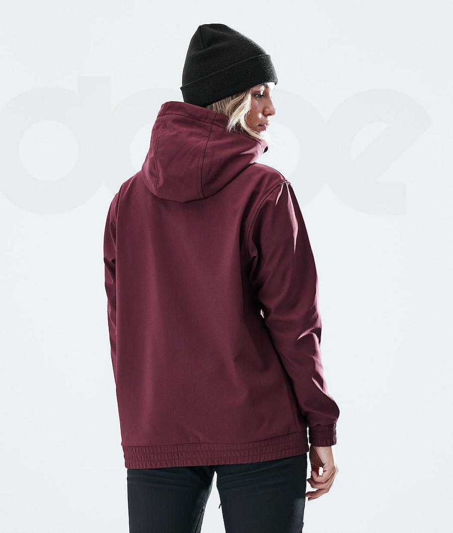 Burgundy Women's Dope Nomad W Outdoor Jackets | NZ_D2008