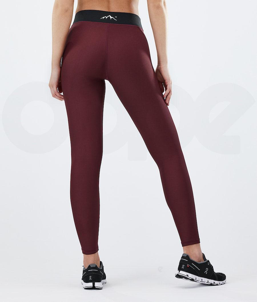 Burgundy Women's Dope Razor Leggings | NZ_D1105