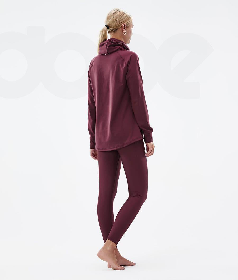 Burgundy Women's Dope Snuggle W Base Layer Pants | NZ_D2325