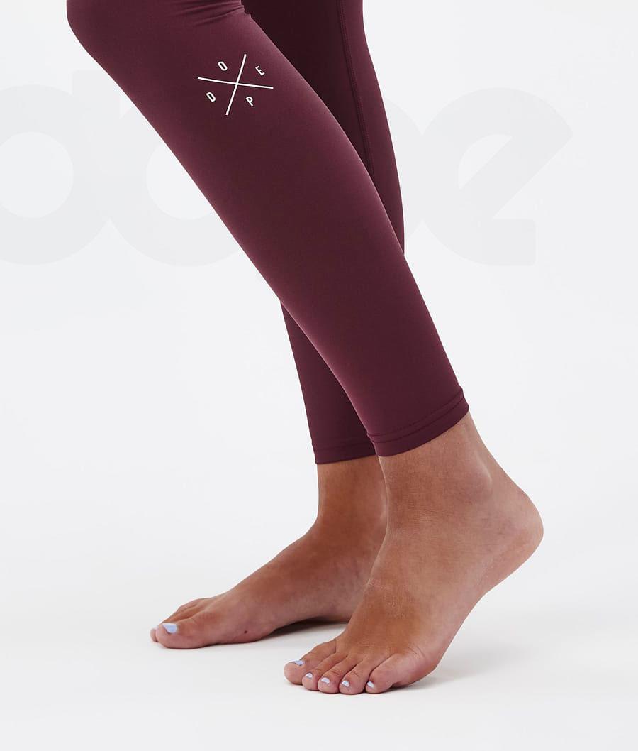 Burgundy Women's Dope Snuggle W Base Layer Pants | NZ_D2325