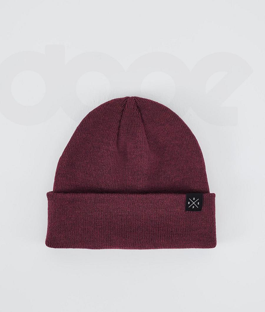 Burgundy Women\'s Dope Solitude Beanies | NZ_D1433