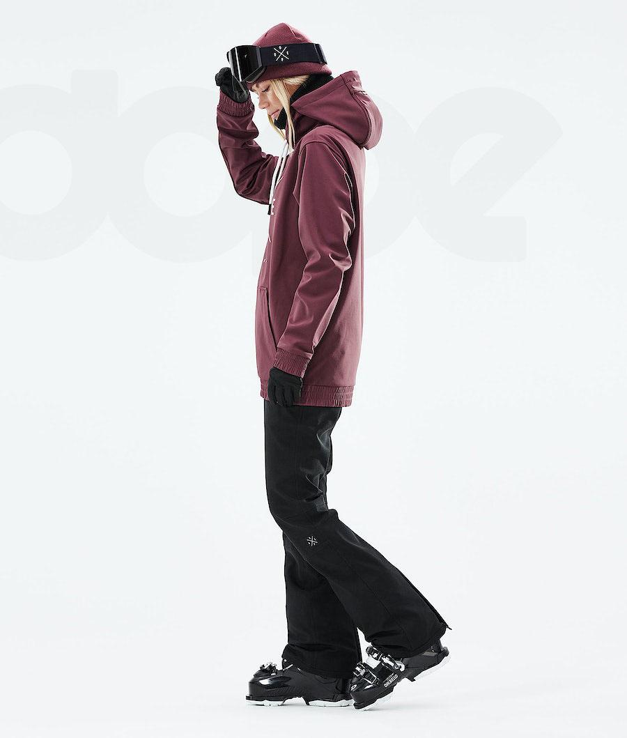 Burgundy Women's Dope Yeti 2021 Ski Jackets | NZ_D1746