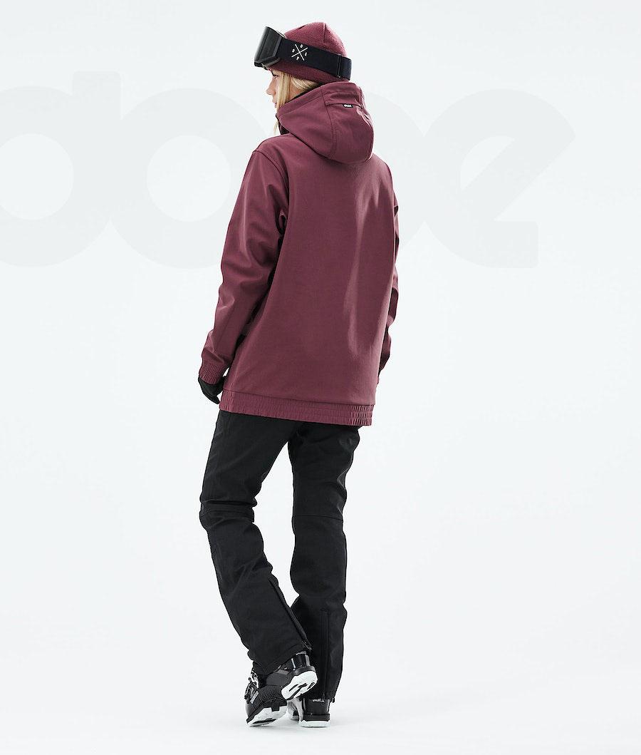 Burgundy Women's Dope Yeti 2021 Ski Jackets | NZ_D1746