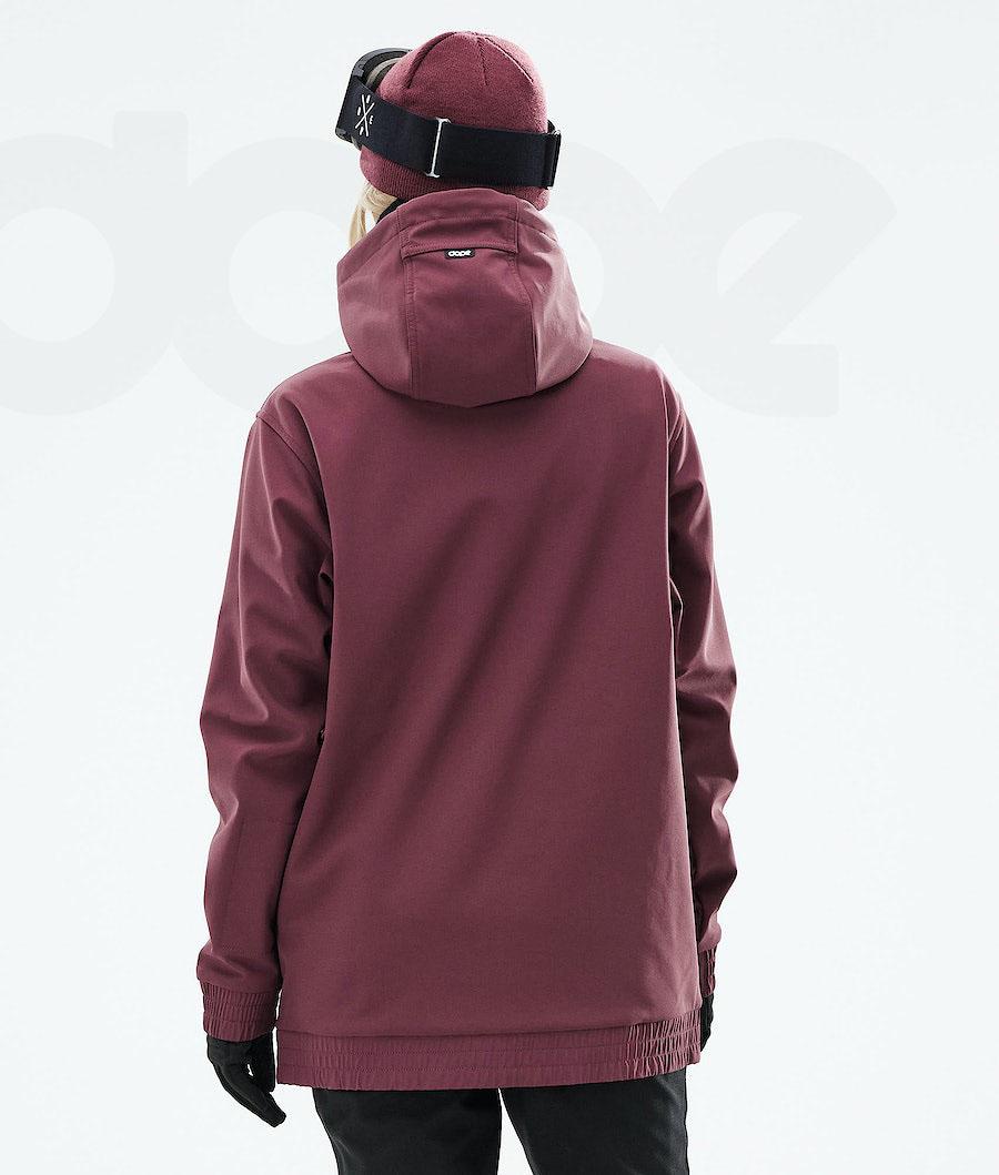 Burgundy Women's Dope Yeti 2021 Ski Jackets | NZ_D1746