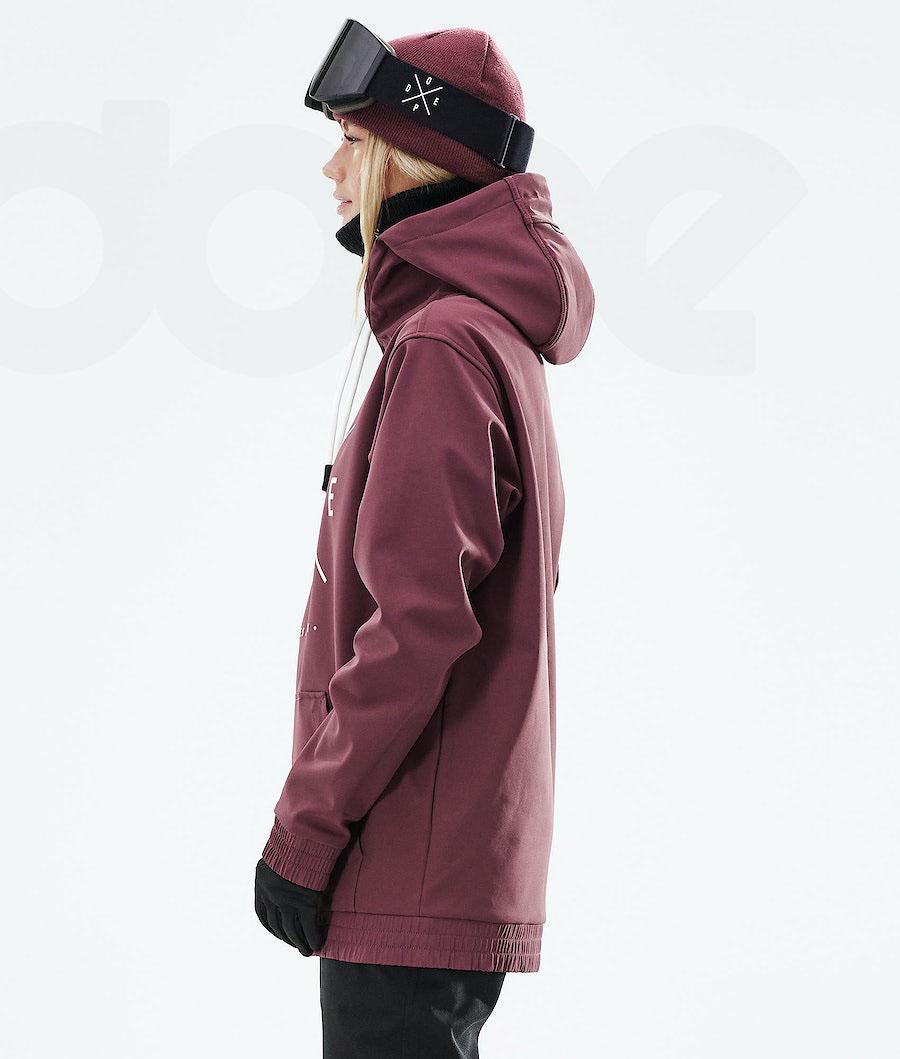 Burgundy Women's Dope Yeti 2021 Ski Jackets | NZ_D1746