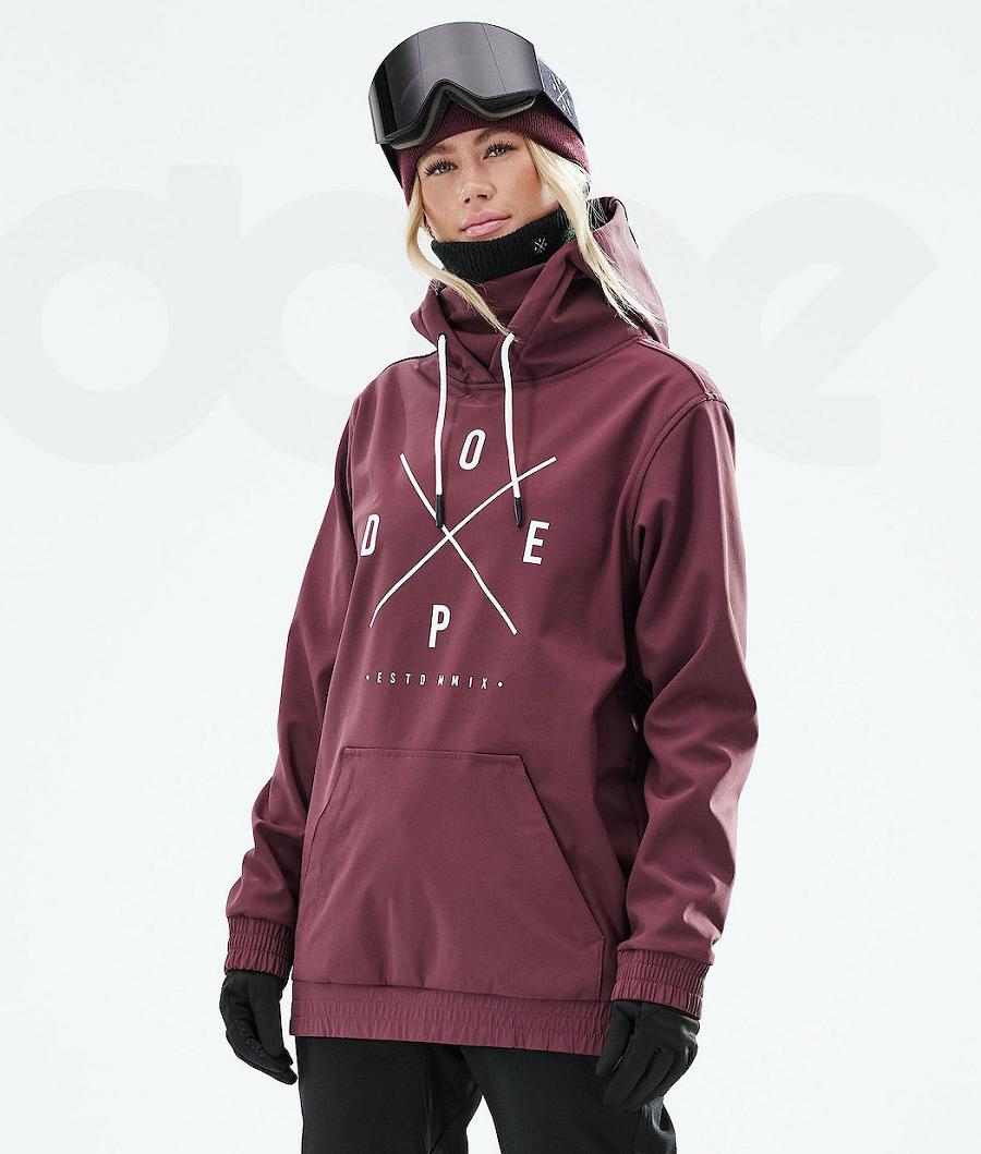 Burgundy Women\'s Dope Yeti 2021 Ski Jackets | NZ_D1746