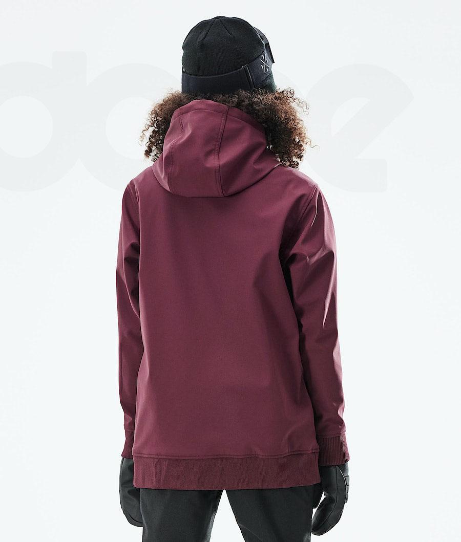 Burgundy Women's Dope Yeti W 10k Ski Jackets | NZ_D1561