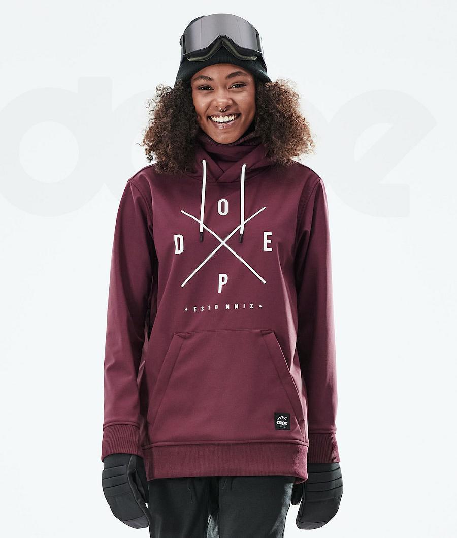 Burgundy Women\'s Dope Yeti W 10k Ski Jackets | NZ_D1561