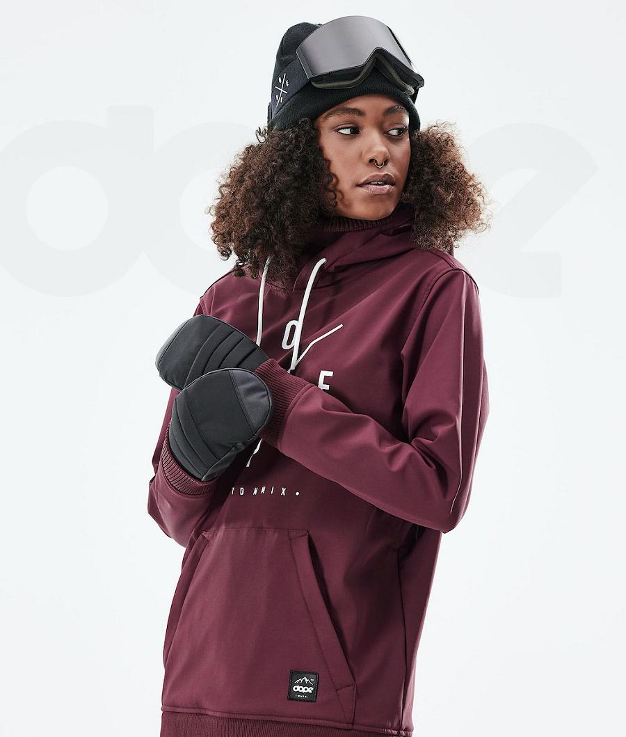 Burgundy Women's Dope Yeti W 10k Snowboard Jackets | NZ_D2263