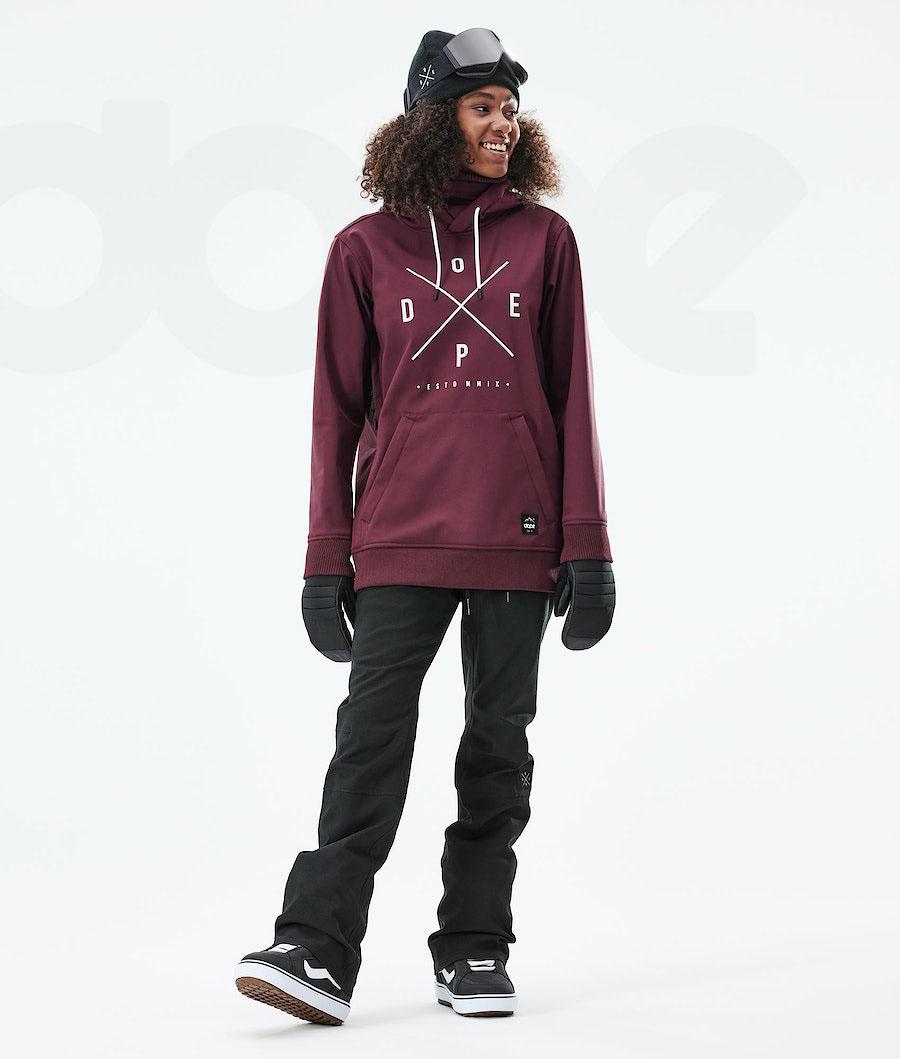 Burgundy Women's Dope Yeti W 10k Snowboard Jackets | NZ_D2263