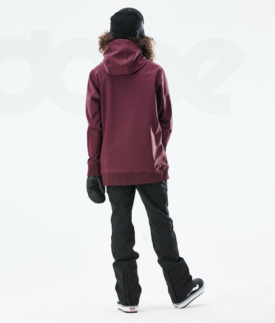 Burgundy Women's Dope Yeti W 10k Snowboard Jackets | NZ_D2263