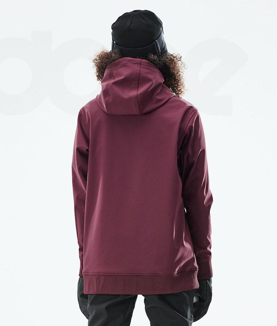 Burgundy Women's Dope Yeti W 10k Snowboard Jackets | NZ_D2263