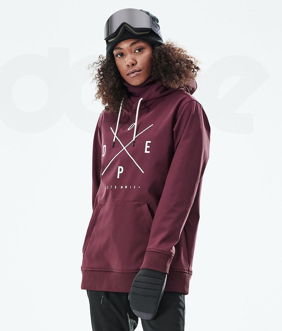 Burgundy Women\'s Dope Yeti W 10k Snowboard Jackets | NZ_D2263