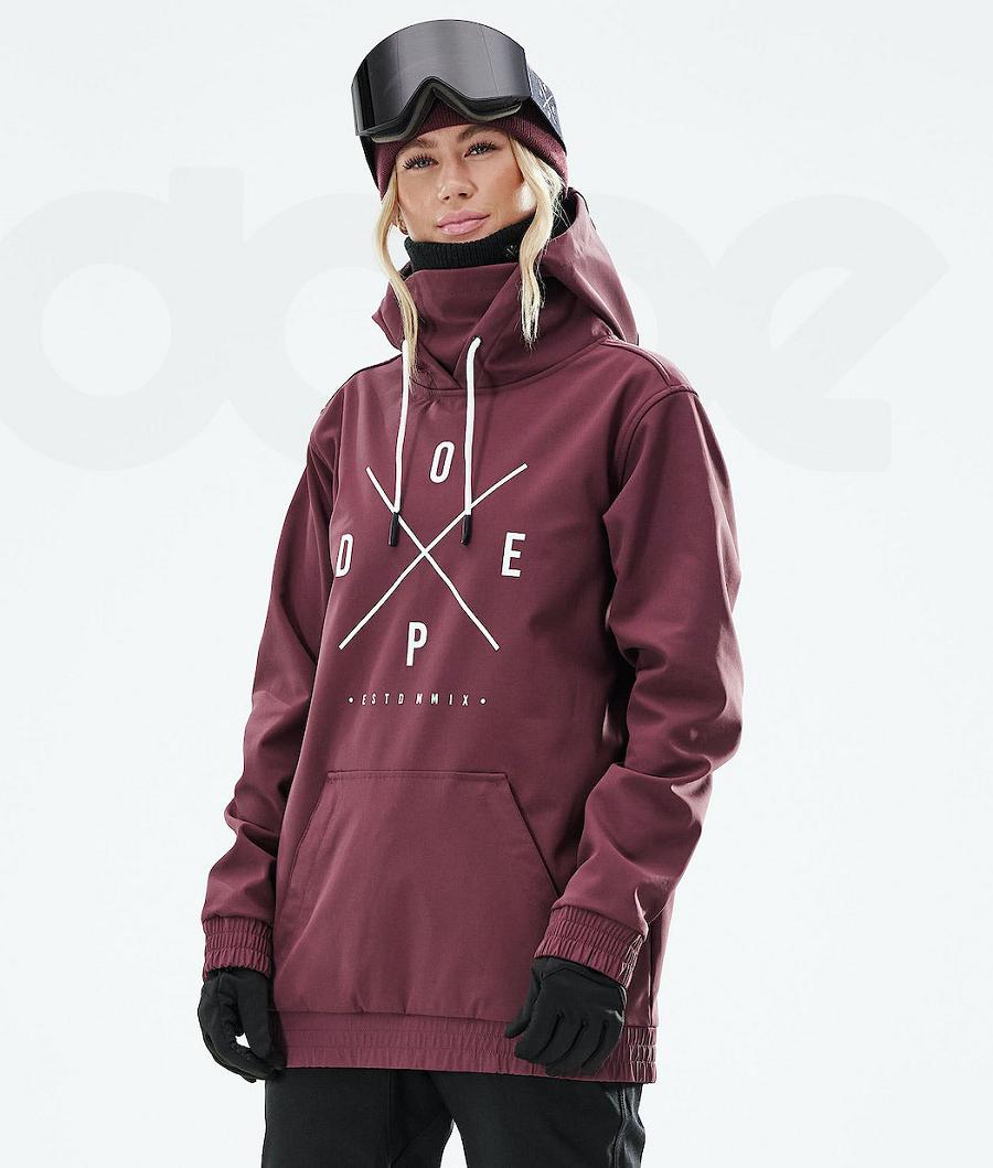 Burgundy Women\'s Dope Yeti W 2021 Snowboard Jackets | NZ_D1122