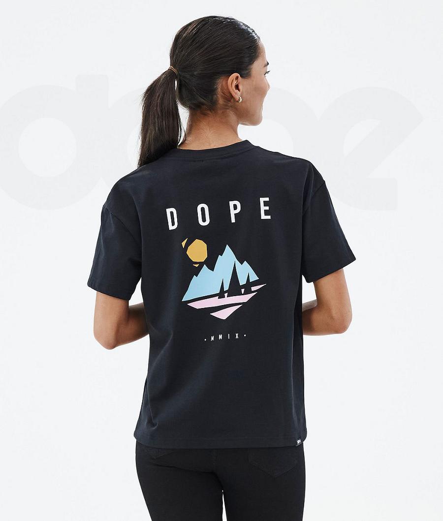 Dark Grey Women\'s Dope Standard W T-shirts | NZ_D1304