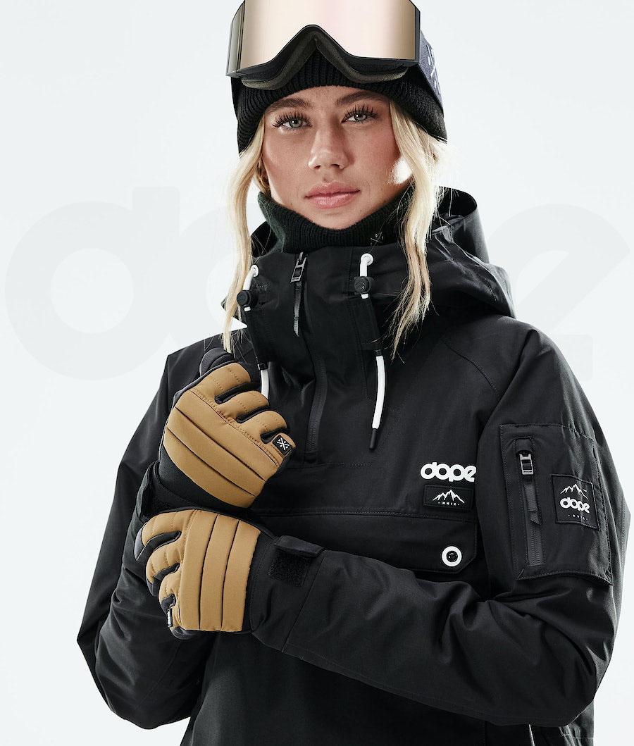 Gold Men's Dope Ace 2021 Snowboard Gloves | NZ_D2464