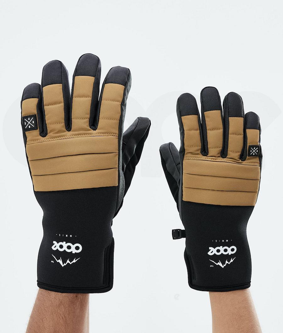 Gold Men\'s Dope Ace 2021 Snowboard Gloves | NZ_D2464