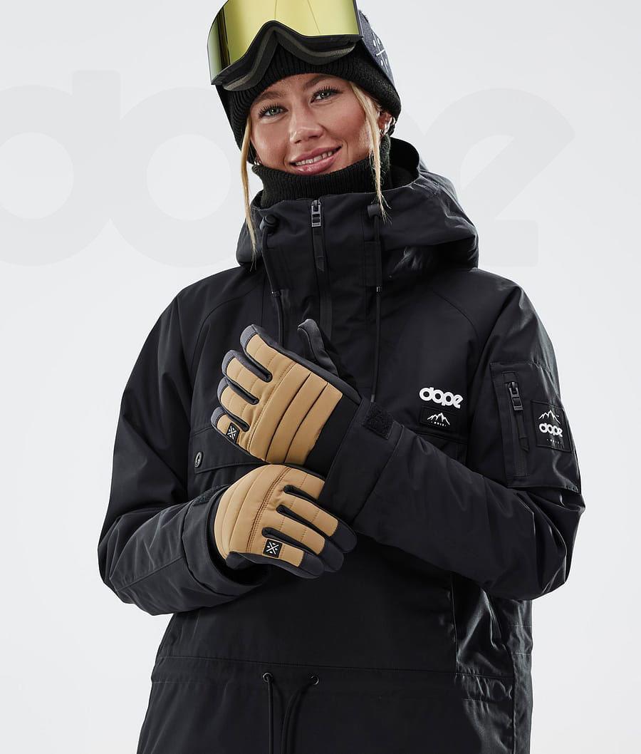 Gold Men's Dope Ace Snowboard Gloves | NZ_D1125