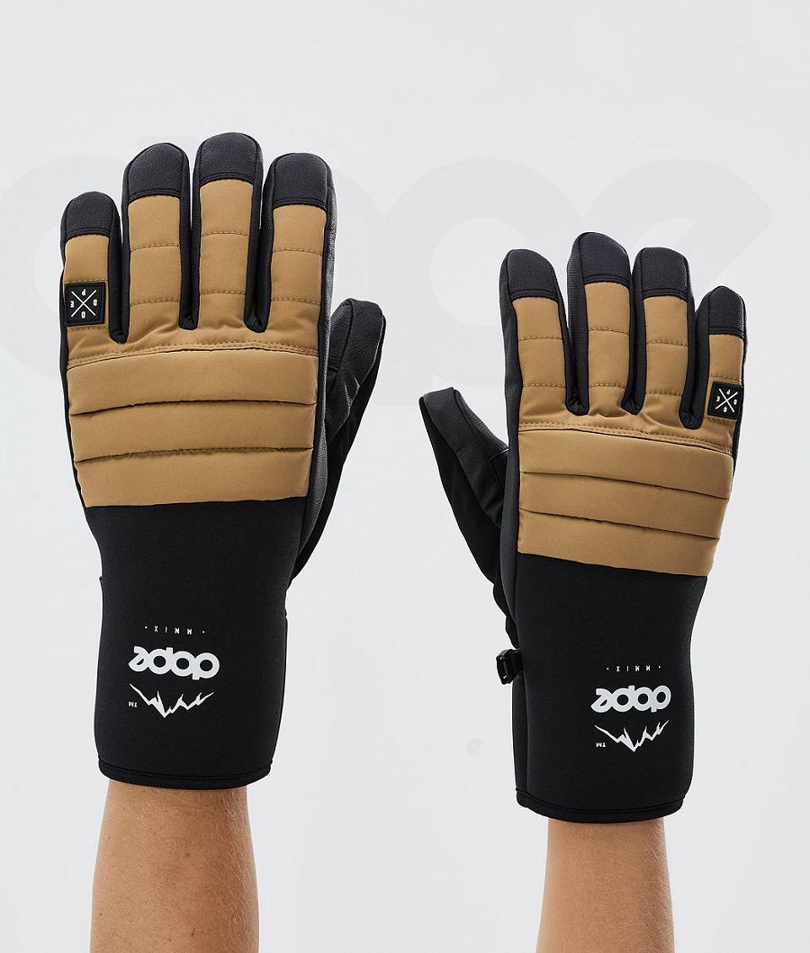 Gold Men\'s Dope Ace Snowboard Gloves | NZ_D1125