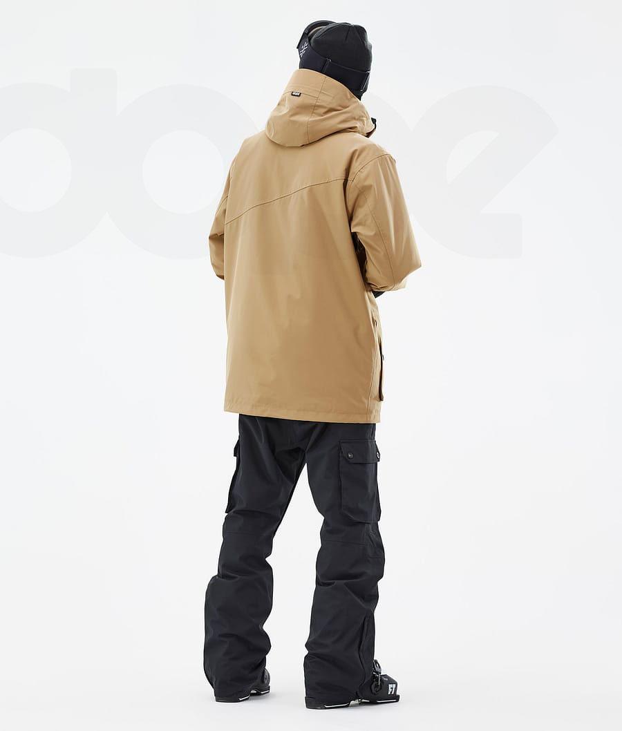 Gold Men's Dope Adept Ski Jackets | NZ_D1003
