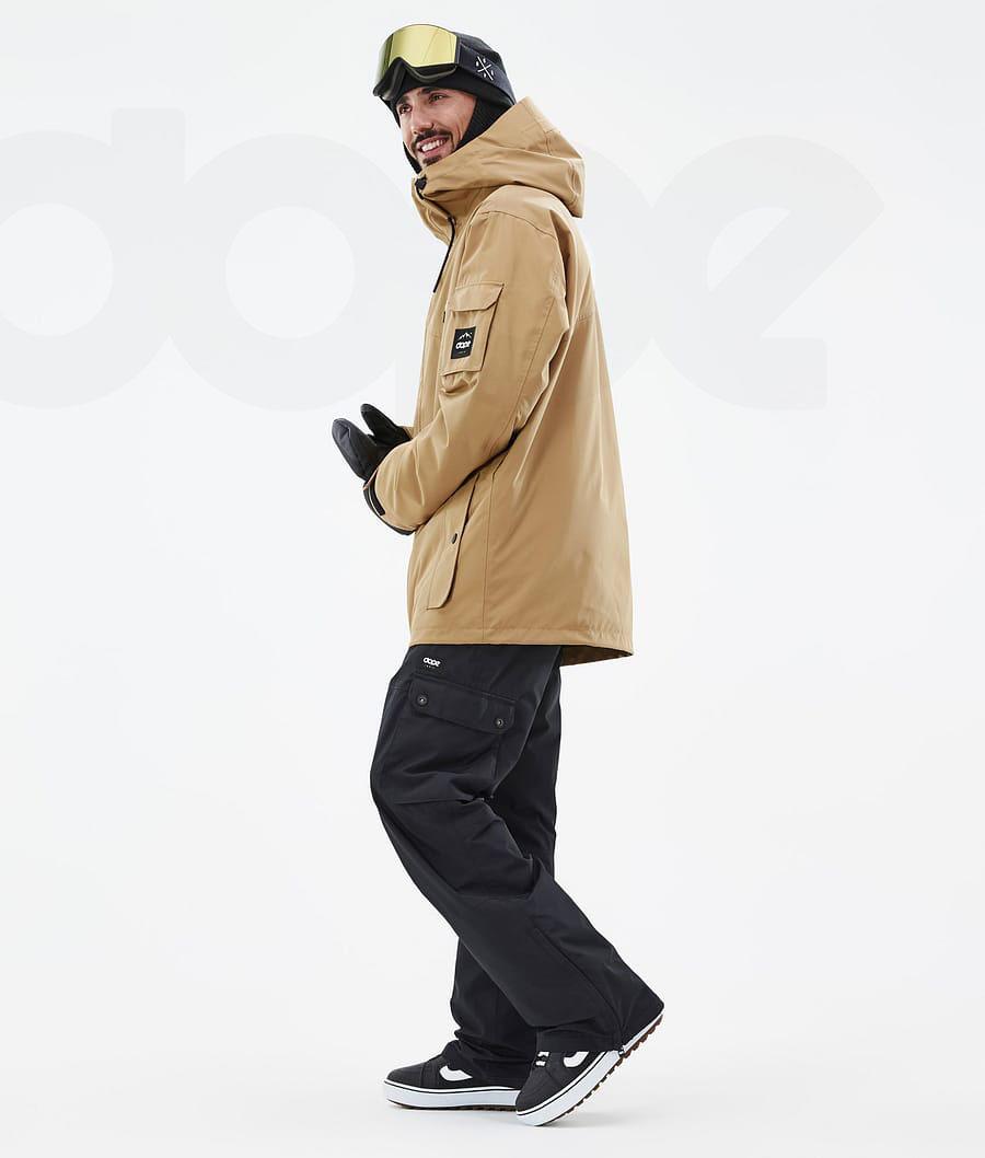 Gold Men's Dope Adept Snowboard Jackets | NZ_D1157