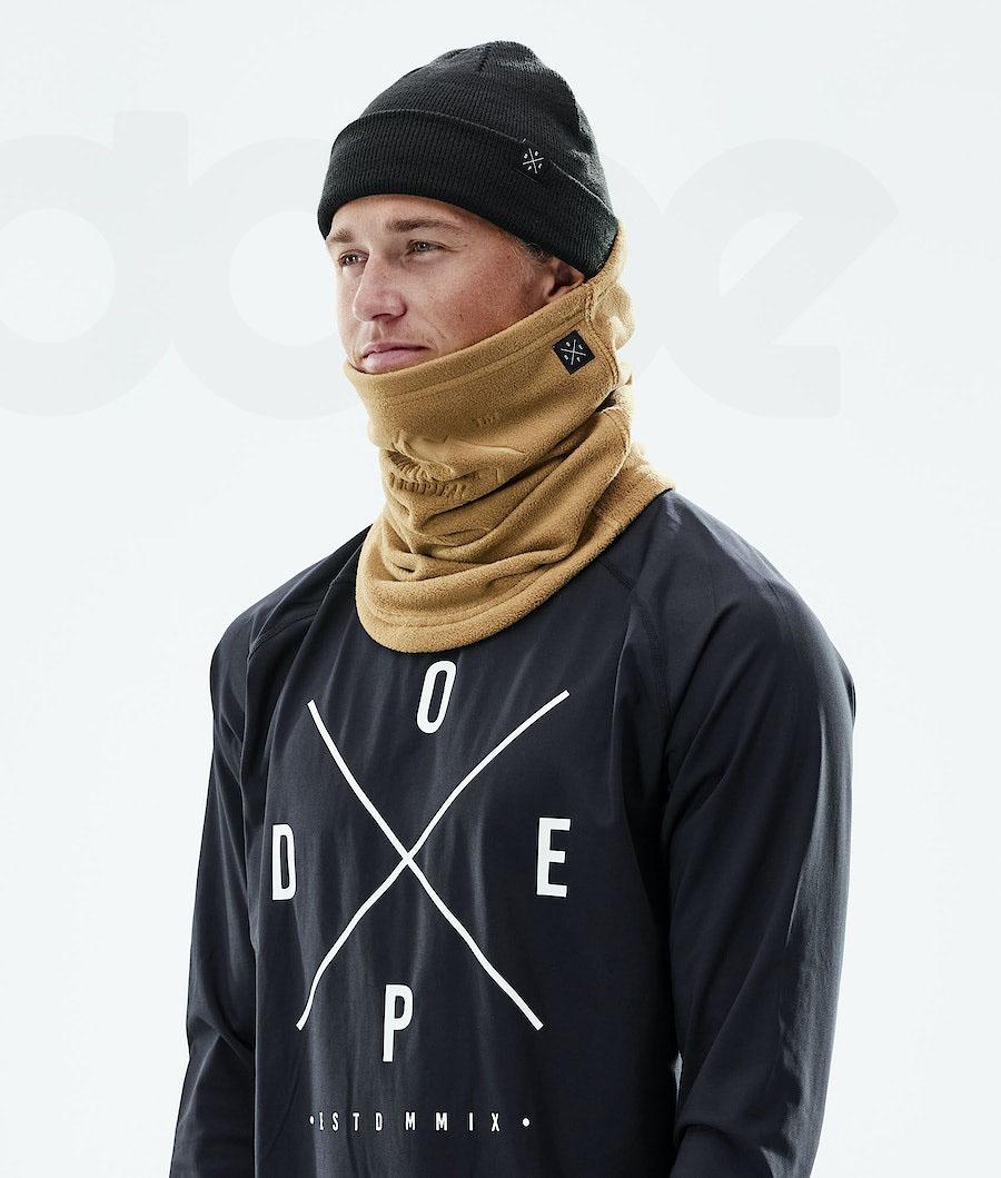 Gold Men's Dope Cozy Tube Facemasks | NZ_D2272