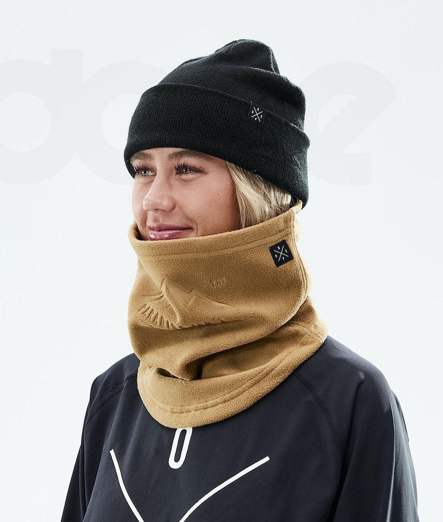 Gold Men's Dope Cozy Tube Facemasks | NZ_D2272