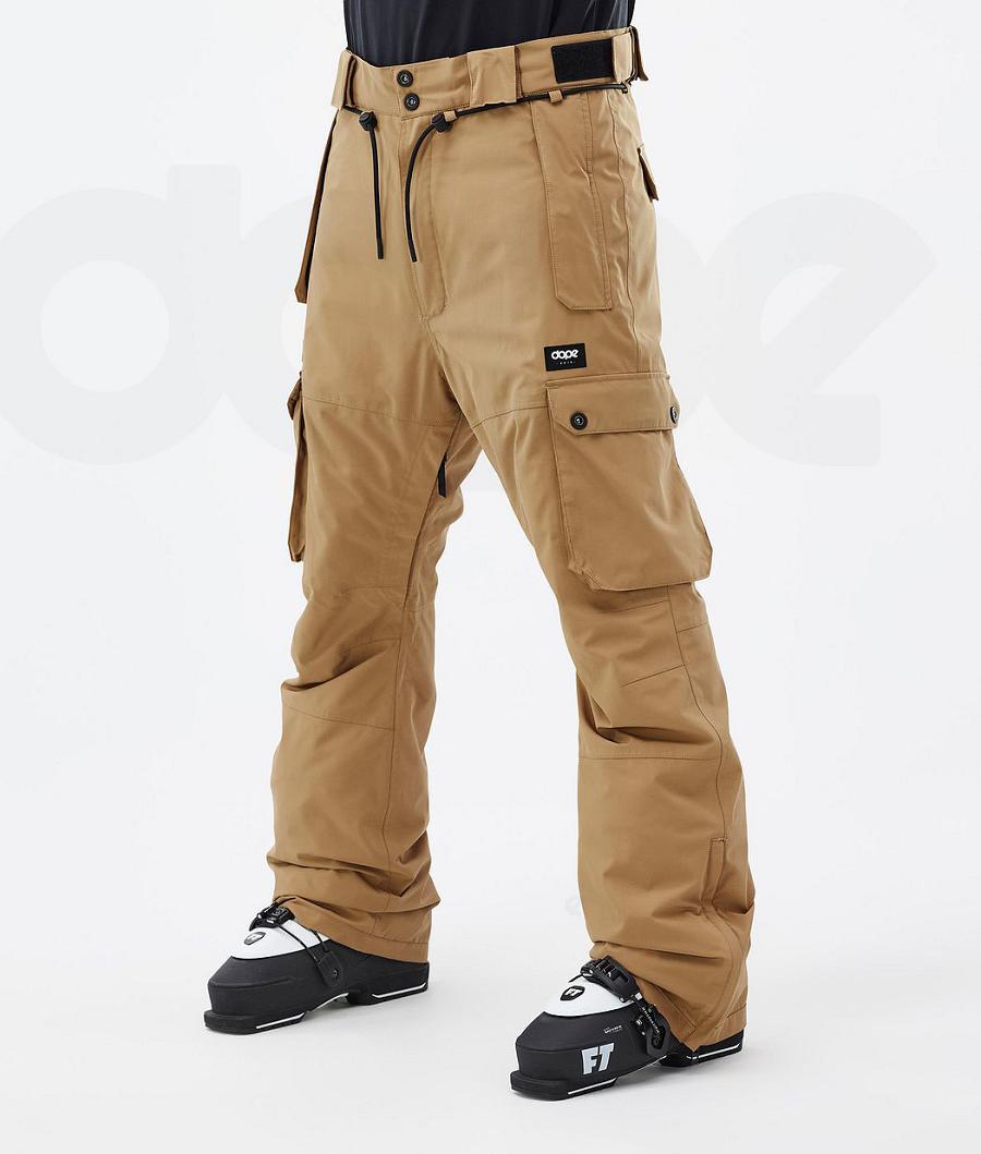 Gold Men\'s Dope Iconic Ski Pants | NZ_D1505