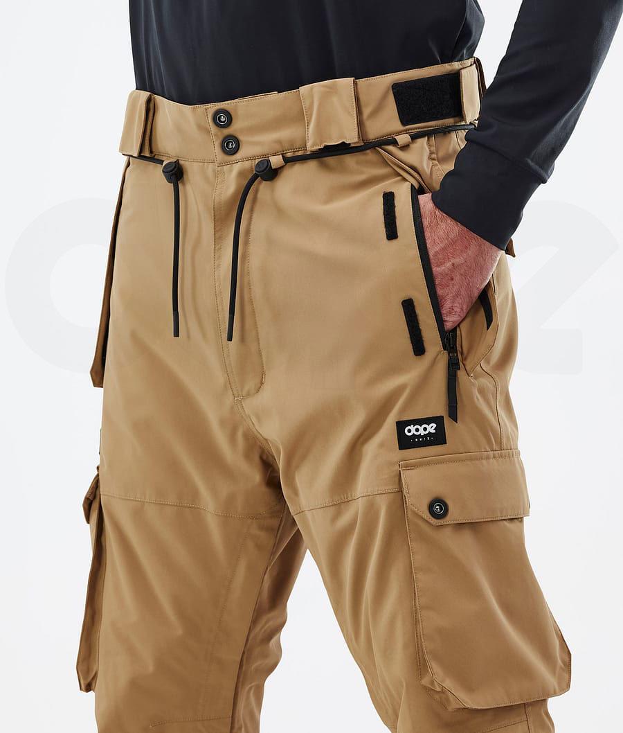 Gold Men's Dope Iconic Snowboard Pants | NZ_D1487