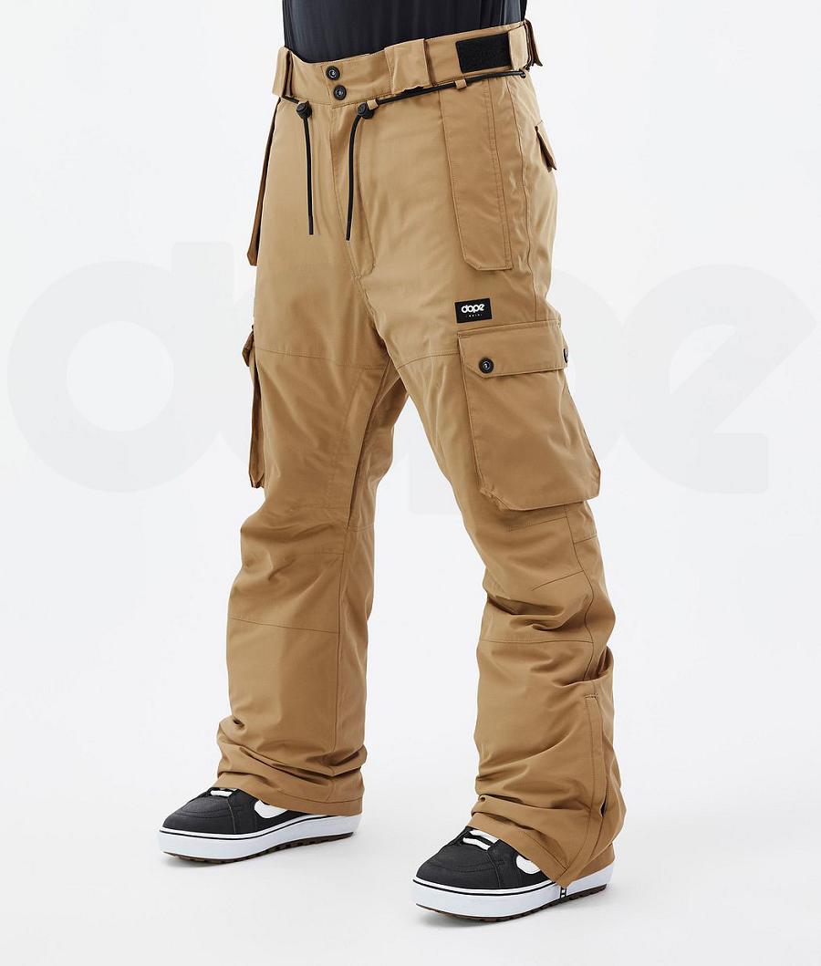 Gold Men\'s Dope Iconic Snowboard Pants | NZ_D1487