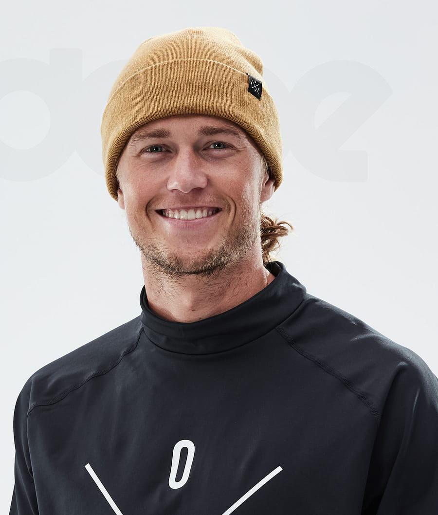 Gold Men's Dope Solitude Beanies | NZ_D1539