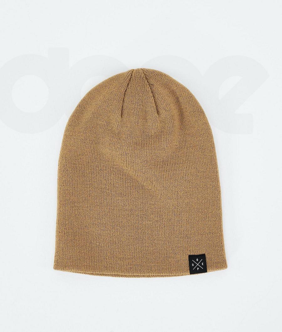 Gold Men's Dope Solitude Beanies | NZ_D1659